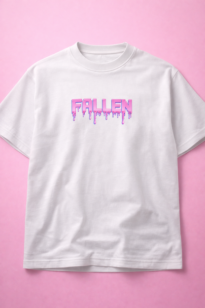 Fallen Tee — Oversized White T-Shirt