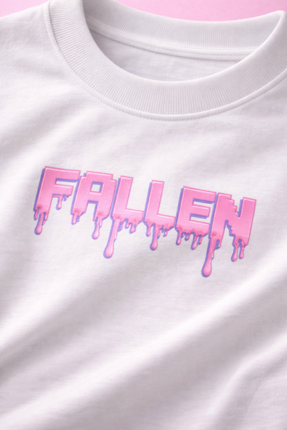 Fallen Tee — Oversized White T-Shirt