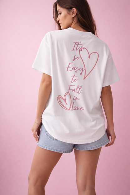 Fallen Tee — Oversized White T-Shirt