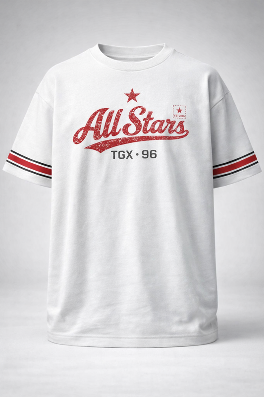 All Stars — Oversized White T-Shirt