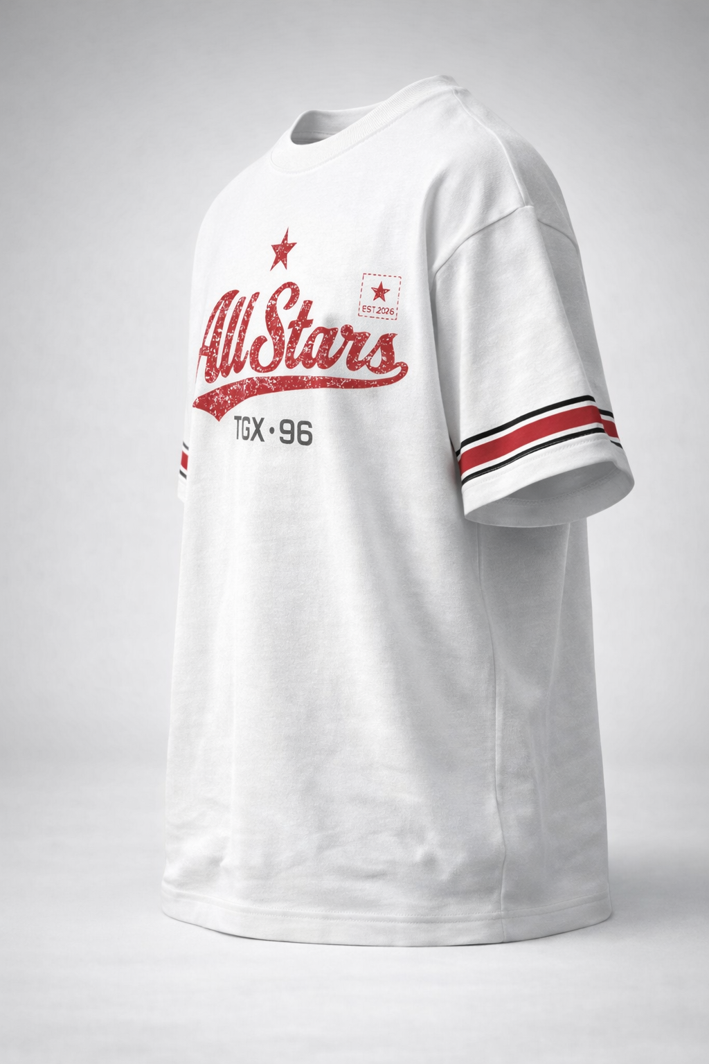 All Stars — Oversized White T-Shirt
