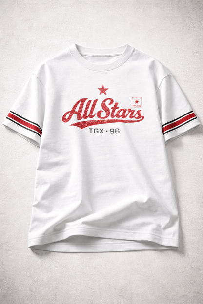 All Stars — Oversized White T-Shirt