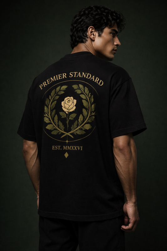 Premier Standard — Oversized Black T-Shirt