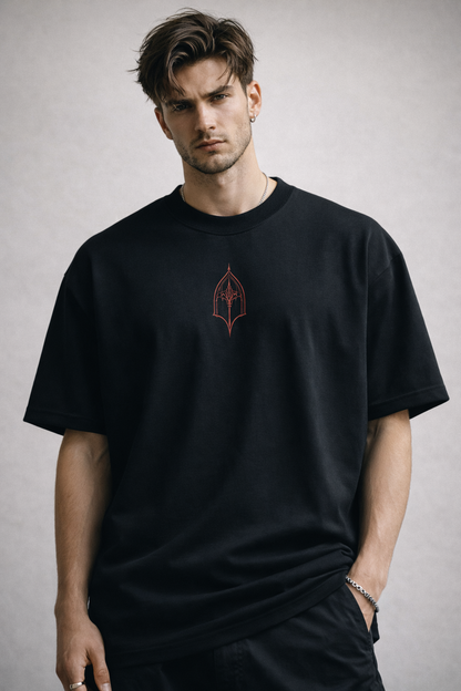 Velvet Ruin Oversized Tee — Black