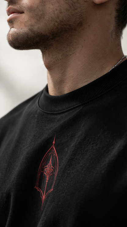 Velvet Ruin Oversized Tee — Black