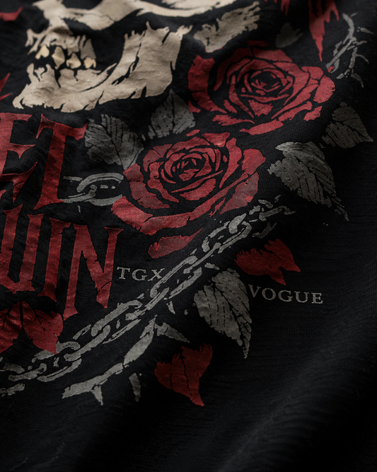 Velvet Ruin Oversized Tee — Black